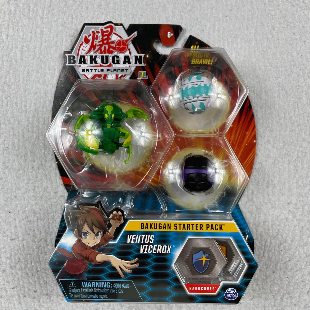 Bakugan Starter Pack Kids OS Green‎ Ventus Viceroy Battle Planet Spin Master New